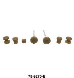 DASH KNOB KIT - 37 DLX PASS YELLOW BROWN