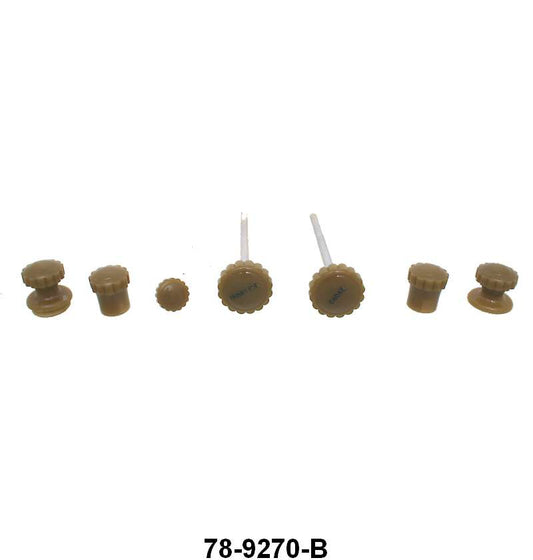 DASH KNOB KIT - 37 DLX PASS YELLOW BROWN