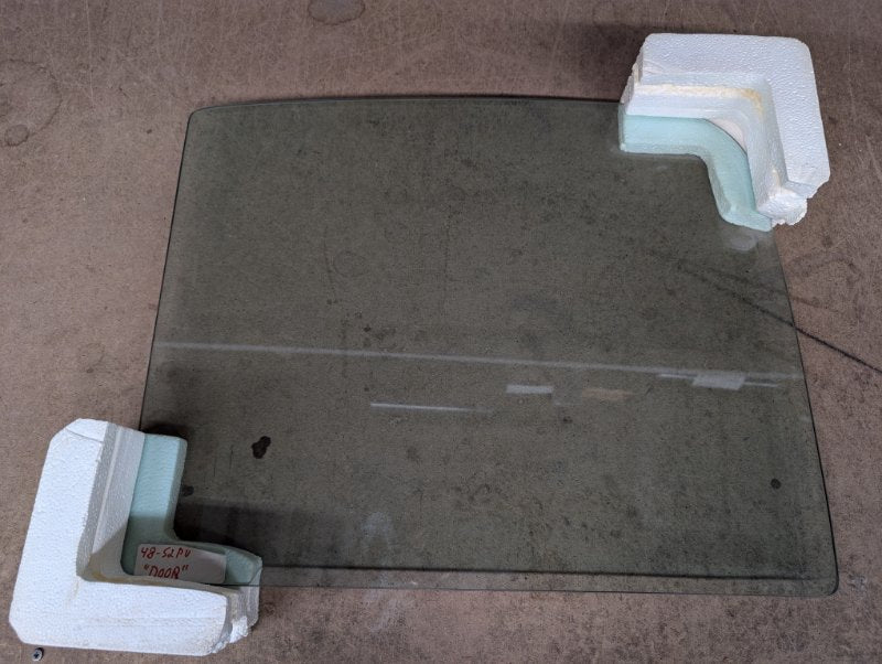 DOOR GLASS - 48-52 F-1/F-3, GREEN TINT LEFT OR RIGHT