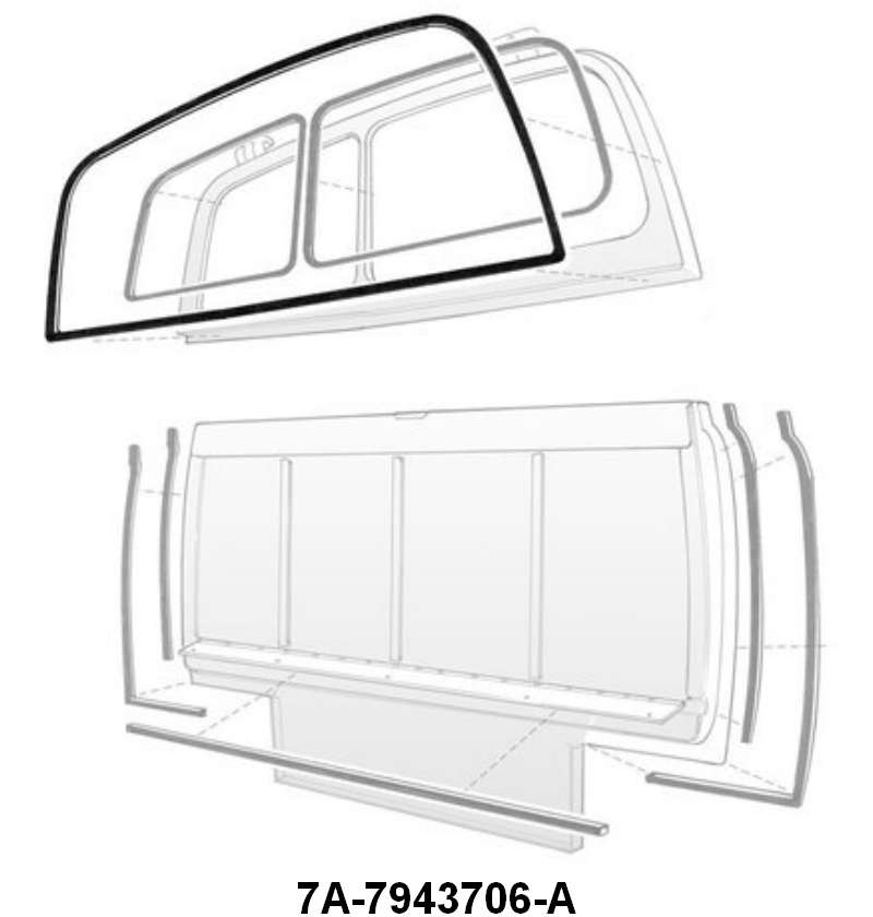 LIFTGATE TO BODY SEAL - 49-51 PASS/MERC WAGON, MOUNTS ON LIFT GATE