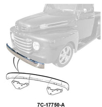 PLAIN STEEL FRONT BUMPER WITH BRACKETS- 48-50 F-1