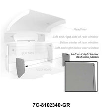 CARDBOARD KICK PANELS - 48-52 F-1/F-3 GRAY