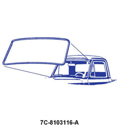WINDSHIELD SEAL WITHOUT GROOVE FOR CHROME - 48-52 F-1/F-3