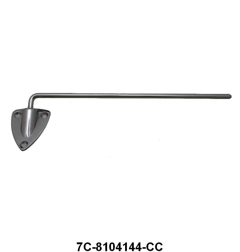 SUN VISOR BRACKET - 48-52 F-1/F-3, CHROME, FITS LH OR RH