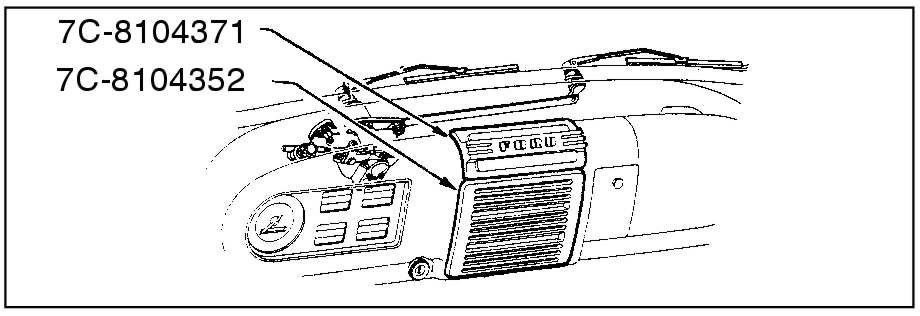 PLASTIC DASH RADIO HOLE COVER - 48-50 F-1/F-3 TAN