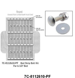 PLAIN STEEL BED STRIP BOLT KIT (65 BOLTS)- 50-52 F-1 53-72 F-100