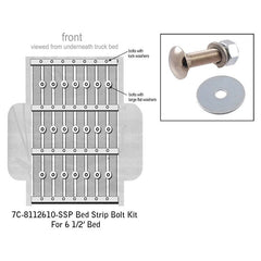POLISHED STAINLESS BED STRIP BOLT KIT (49 BOLTS)- 50-52 F-1 53-72 F-100