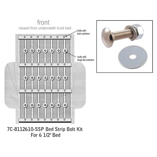 POLISHED STAINLESS BED STRIP BOLT KIT (49 BOLTS)- 50-52 F-1 53-72 F-100