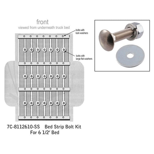 STAINLESS BED STRIP BOLT KIT (49 BOLTS)- 50-52 F-1 53-72 F-100