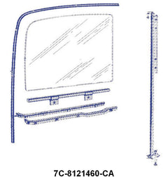 DOOR WINDOW CHANNEL KIT WITH DIVISION BARS - 48-52 F-1/F-3