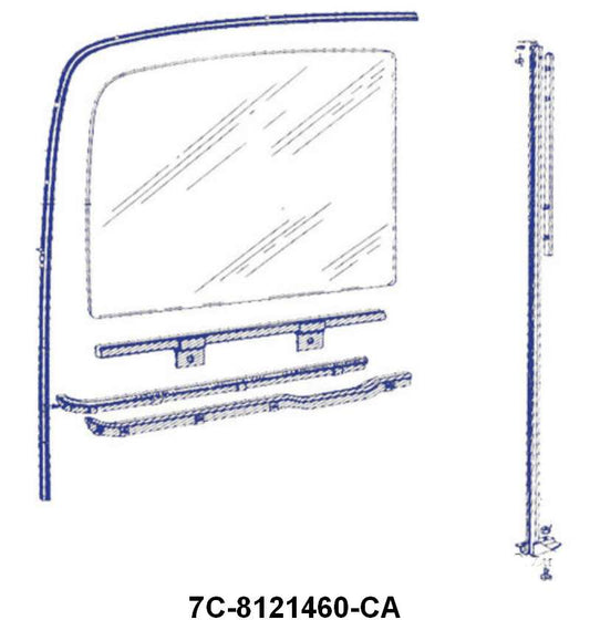 DOOR WINDOW CHANNEL KIT WITH DIVISION BARS - 48-52 F-1/F-3