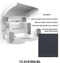 BLACK CARDBOARD HEADLINER KIT WITH KICK PANELS - 48-52 F-1/F-3