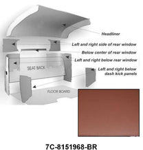 BROWN CARDBOARD HEADLINER KIT WITH KICK PANELS - 48-52 F-1/F-3