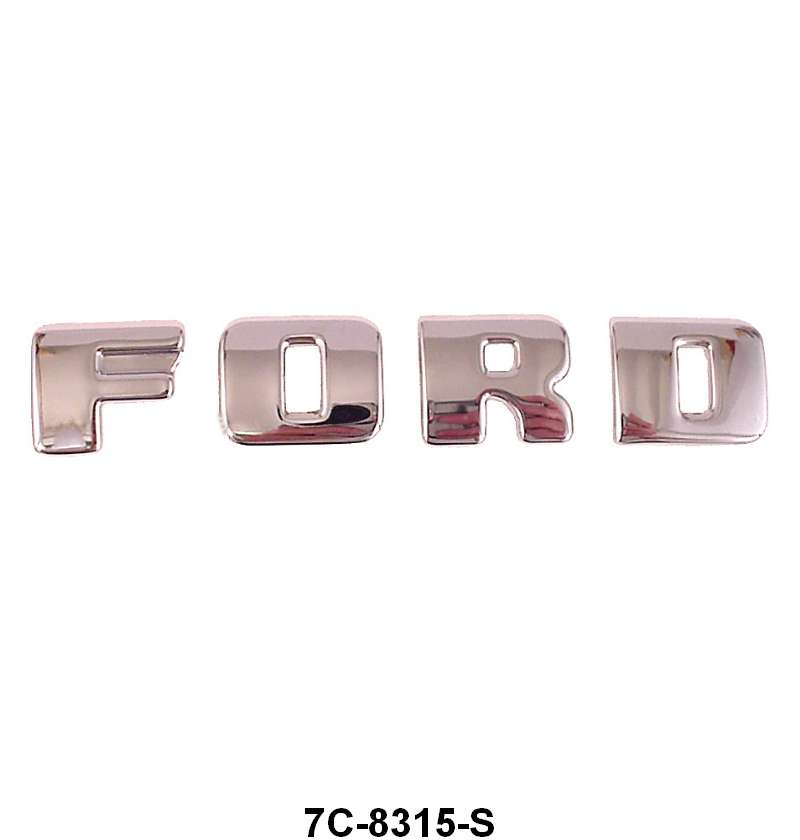 GRILLE/RADIATOR PANEL LETTERS - 48-50 & 52 F-1/F-3 "FORD"
