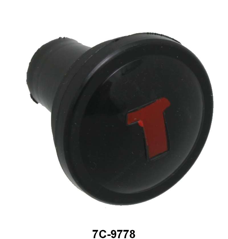 THROTTLE CABLE/ROD KNOB - 48-50 F-1/F-3  BLACK