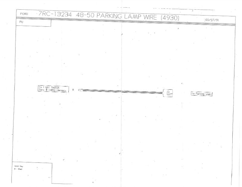 PARK LIGHT SOCKET & WIRING - 48-50 F-1/F-3 RH OR LH WITHOUT TURN