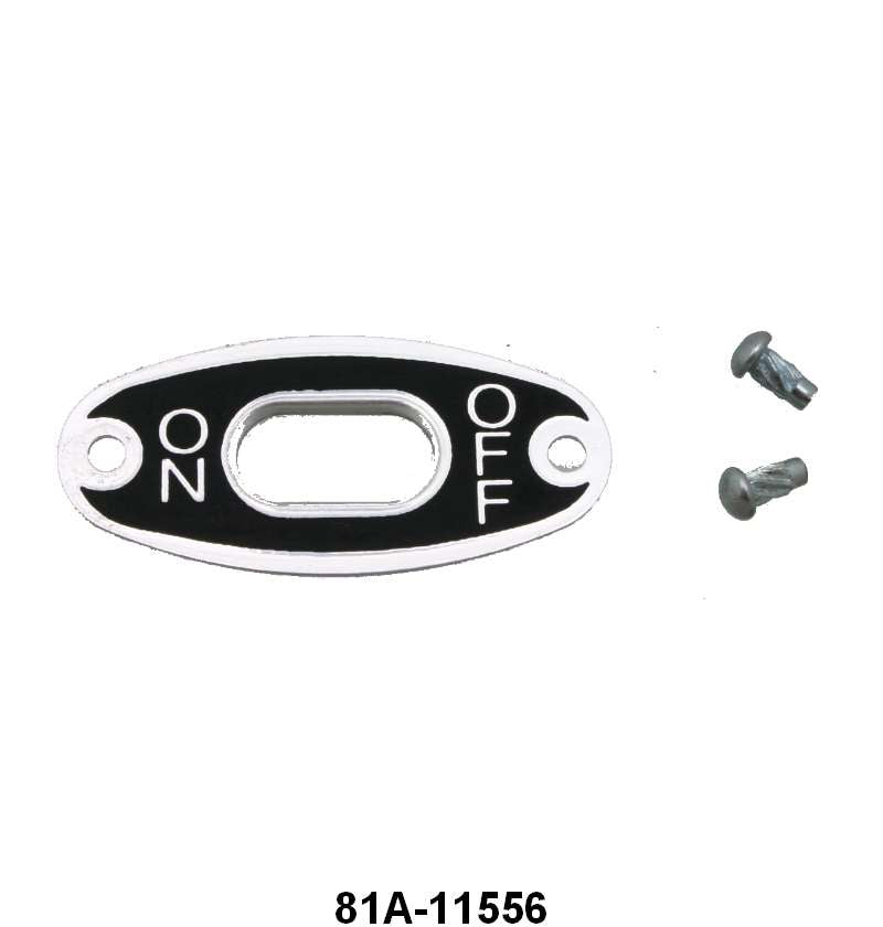IGNITION SWITCH ON/OFF PLATE - 38-39 PASSENGER, 40-47 PICKUP