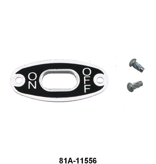 IGNITION SWITCH ON/OFF PLATE - 38-39 PASSENGER, 40-47 PICKUP