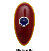 TAIL LIGHT LENS - 38-39 PASSENGER EX-WAGON GLASS WITH BLUE DOT