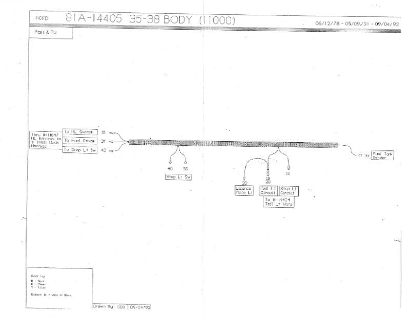 TAIL LIGHT WIRING HARNESS - 35-38 PASSENGER, PICKUP