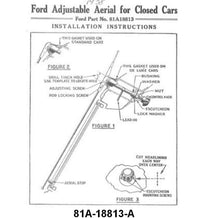 RADIO ANTENNA ASSEMBLY - 38 COUPE/SEDAN - ROOF MOUNT