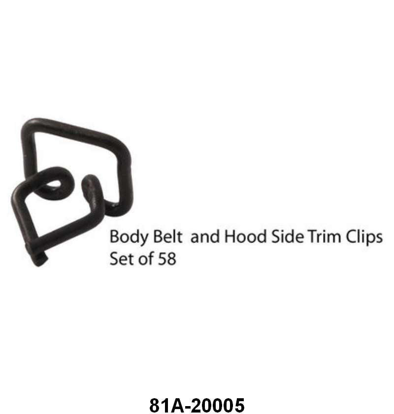 BODY SIDE TRIM CLIPS - 38 ALL PASS, 39 STD PASS  SET OF 58
