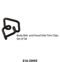 BODY SIDE TRIM CLIPS - 38 ALL PASS, 39 STD PASS  SET OF 58