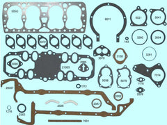 COMPLETE ENGINE GASKET SET - 38-42 PASS/MERC/PU V8, 3-1/16