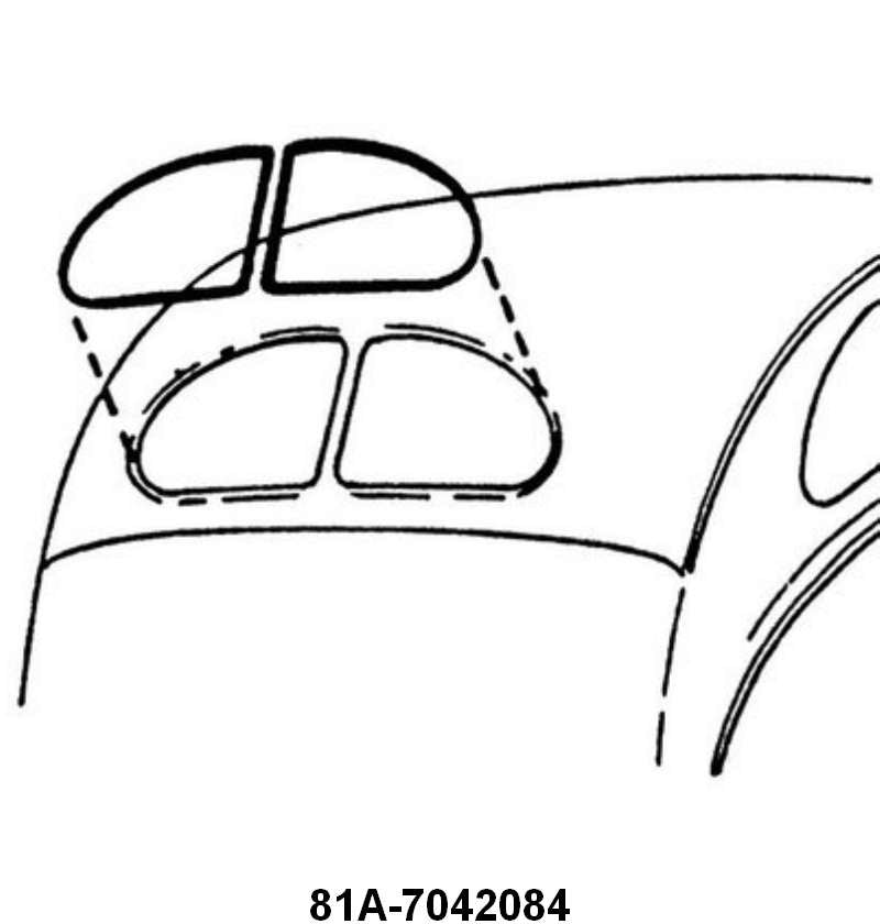 REAR/BACK WINDOW SEALS - 38-40 SEDAN 39-40 MERC SEDAN