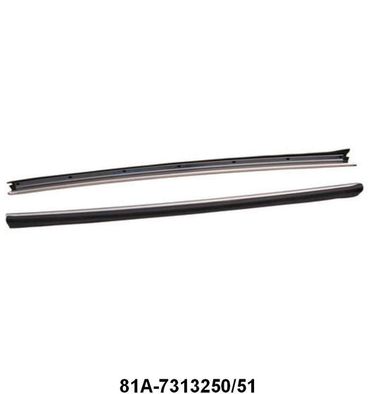 FRONT DOOR SCUFF PLATES - 38-39 COUPE, 4-DOOR SEDAN