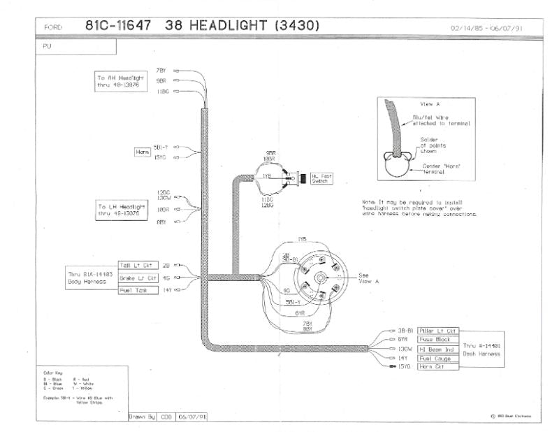 HEADLIGHT WIRING HARNESS - 38 PICKUP