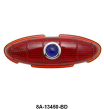 TAIL LIGHT LENS - 49-50 PASS EXCEPT WAGON GLASS WITH BLUE DOT