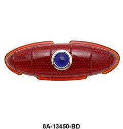 TAIL LIGHT LENS - 49-50 PASS EXCEPT WAGON GLASS WITH BLUE DOT