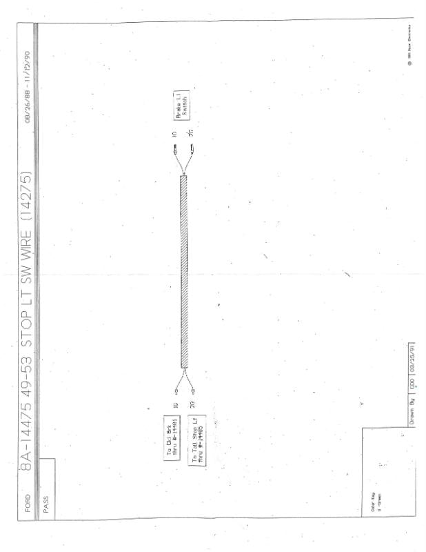 BRAKE LIGHT SWITCH HARNESS - 49-51 PASSENGER