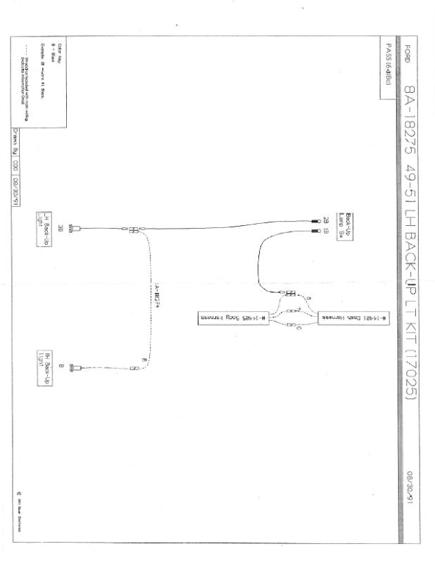 BACK-UP LIGHT WIRE WITH SOCKET - 49-51 PASS RH
