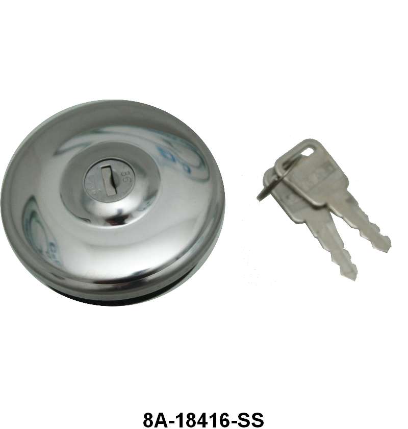 LOCKING GAS CAP - 49-51 PASS, 51-70 F-1/F-350,  STAINLESS, VENTED