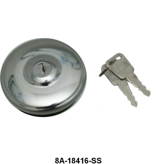 LOCKING GAS CAP - 49-51 PASS, 51-70 F-1/F-350,  STAINLESS, VENTED