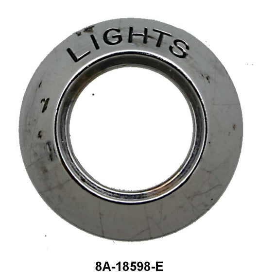 HEADLIGHT SWITCH DASH BEZEL - 49-50 PASSENGER, 49-51 WAGON "LIGHTS"