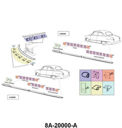 TRIM CLIP KIT - 49-50 PASS EXCEPT CRESTLINER COMPLETE KIT (51 CLIPS)