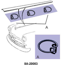 PASSENGER TRIM CLIPS - 49-50 PASS HOOD SET OF 3