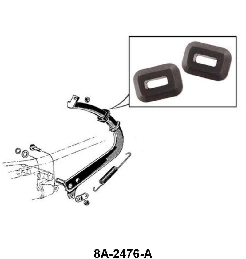 CLUTCH PEDAL BUMPERS & SEALS - 49-51 PASSENGER