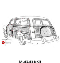 BLIND NUT KIT - 50-51 FORD/MERC WAGON WITH METAL TAILGATE, 56 PIECES