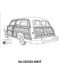 BLIND NUT KIT - 49-50 FORD/MERC WAGON WITH WOOD TAILGATE, 68 PIECES