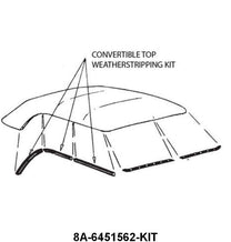 CONVERTIBLE TOP SEAL KIT - 49 CONV, 6 PIECES,  NO HEADER BOW SEAL