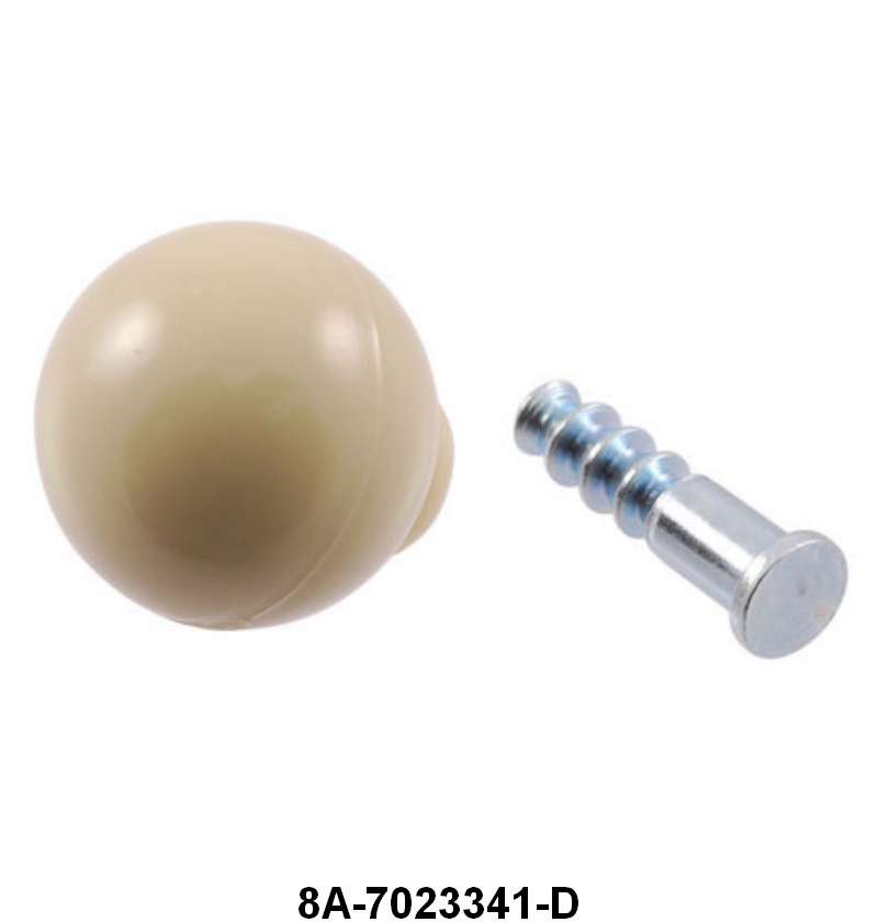 WINDOW CRANK KNOB - 49 PASS LIGHT GRAY W/PIN