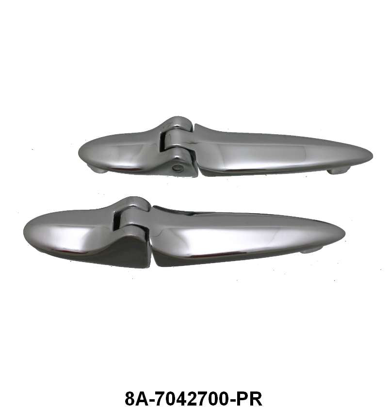 TRUNK HINGES - 49 PASS, CHROME