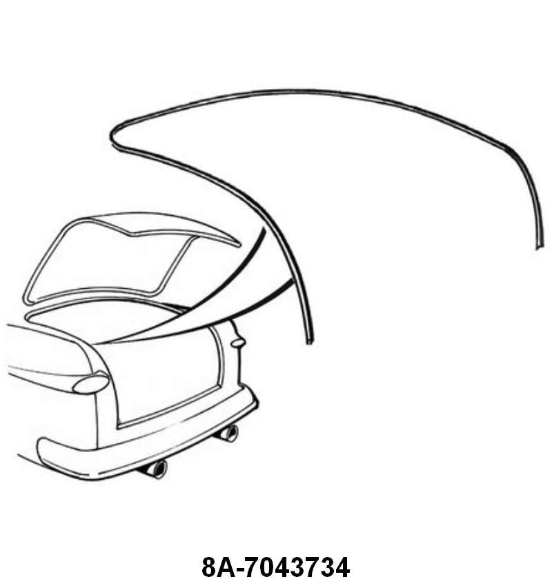 TRUNK LID LIP SEAL - 49-51 PASSENGER