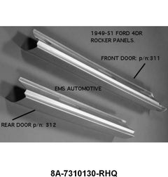 OUTER ROCKER PATCH PANEL - 49-51 PASS 4DR RIGHT HAND FRONT