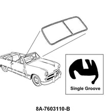WINDSHIELD SEAL - 49-51 CONVERTIBLE WITH SINGLE GROOVE CHROME