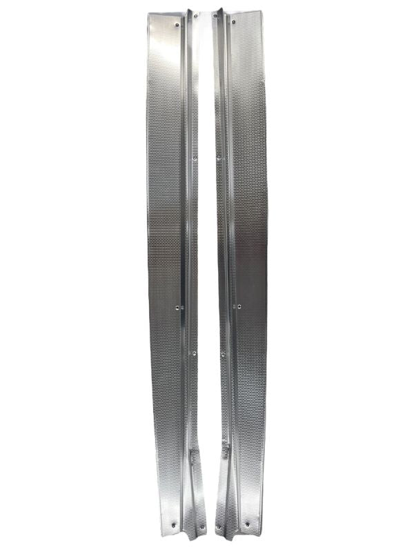 DOOR SCUFF PLATES - EARLY 49 FORD WAGON WITH LIP ON OUTSIDE